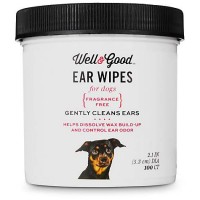 Well & Good Small Dog Ear Wipes, Pack of 100 wipes